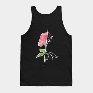 Blue Rose Peach Blue Tank Top